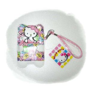 Hello Kitty - Comic Pattern With Pink 3D Bow Official Cell Phone Case Purse NWT